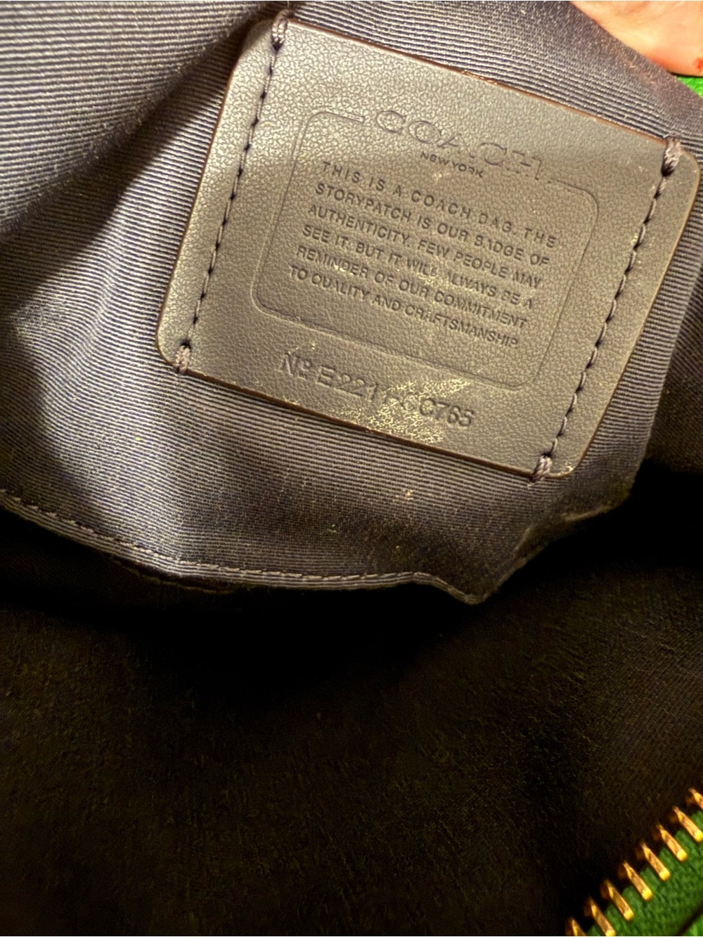 COACH Alice Green and Gray Colorblock Mini Satchel - Picture 12 of 12